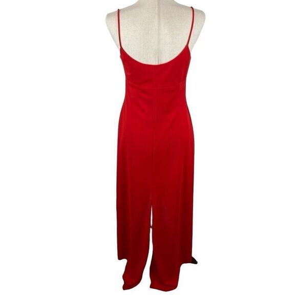Vintage Y2K NIKI by Niki Livas Red Tulip Dress Womens S Hi-low Spaghetti Strap - Picture 6 of 9